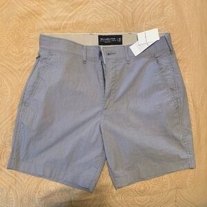 NWT Men’s Abercrombie & Fitch All Day Shorts Classic Fit Blue Pinstripe Size 30
